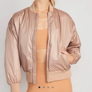 Women’s old navy champagne bomber jacket